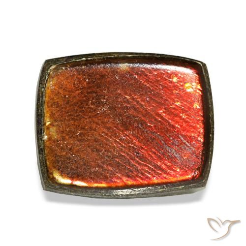 2.16ct 멀티컬러 암몰라이트, 바게트, 불투명체