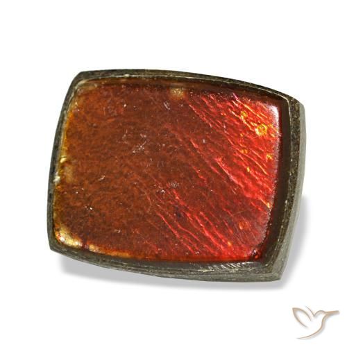 2.16캐럿 천연 멀티컬러 암몰라이트, 바게트, 9.1×7.4 mm, 불투명체