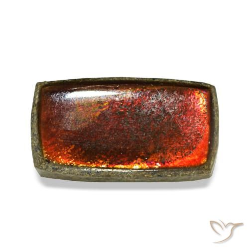 1.26ct 멀티컬러 암몰라이트, 바게트, 불투명체