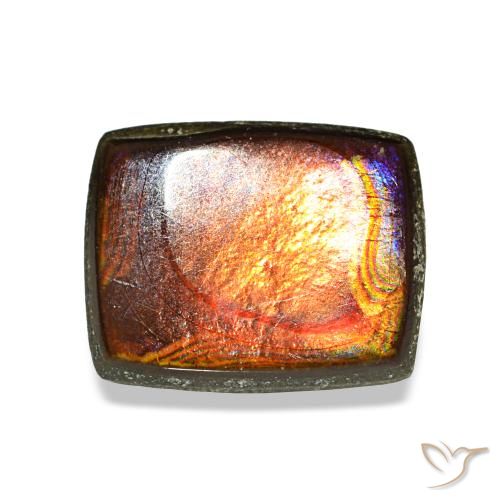 1.79ct 멀티컬러 암몰라이트, 바게트, 불투명체