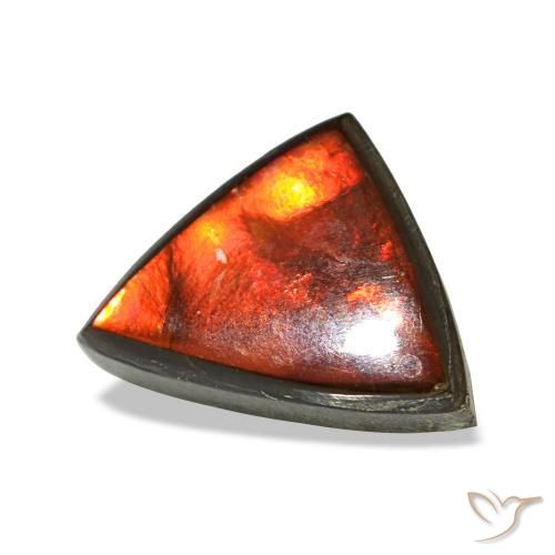 1.77캐럿 천연 멀티컬러 암몰라이트, 트릴리언, 9.8×7.4 mm, 불투명체