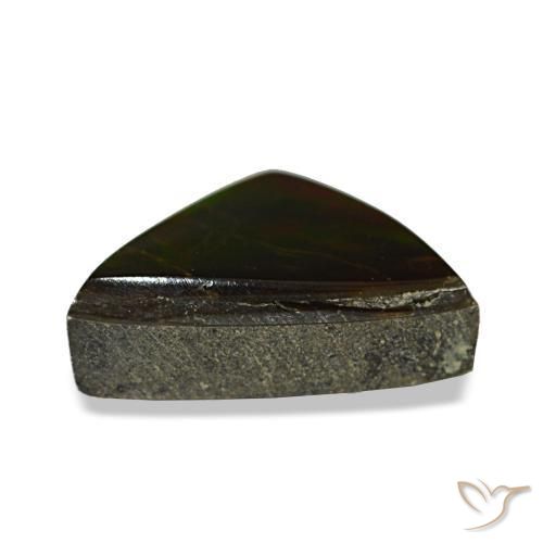 1.77캐럿 천연 멀티컬러 암몰라이트, 트릴리언, 9.8×7.4 mm, 불투명체