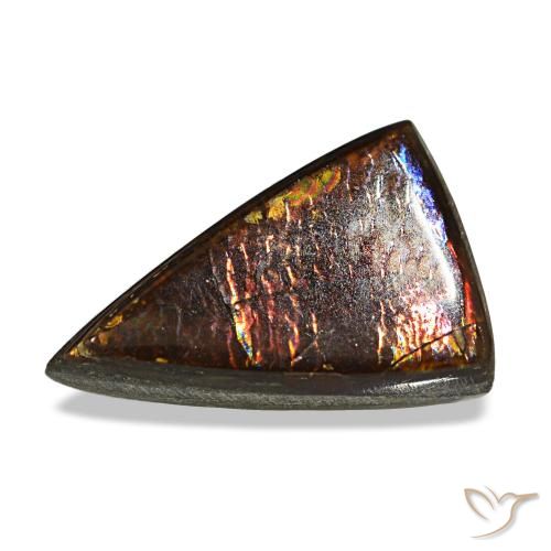 1.89캐럿 천연 멀티컬러 암몰라이트, 트릴리언, 11.1×7.3 mm, 불투명체