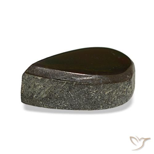 1.48캐럿 천연 멀티컬러 암몰라이트, 배 모양, 9.2×5.6 mm, 불투명체