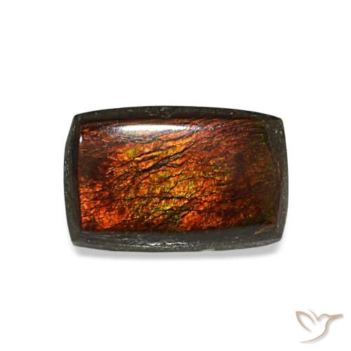 1.43ct 멀티컬러 암몰라이트, 바게트, 불투명체