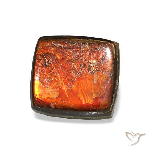 2.08캐럿 천연 멀티컬러 암몰라이트, 바게트, 불투명체