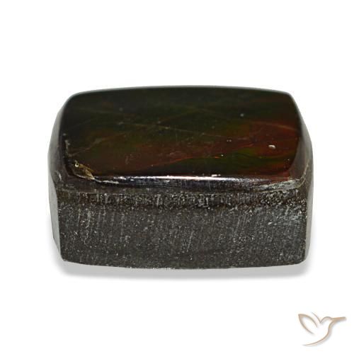 3.16캐럿 천연 멀티컬러 암몰라이트, 바게트, 9.1×7.8 mm, 불투명체