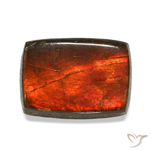 2.74캐럿 천연 멀티컬러 암몰라이트, 바게트, 9.9×7.1 mm, 불투명체