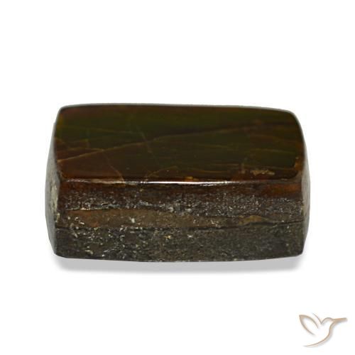 2.74캐럿 천연 멀티컬러 암몰라이트, 바게트, 9.9×7.1 mm, 불투명체