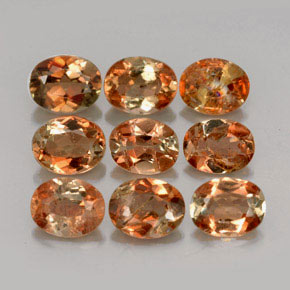 캐럿 천연 멀티컬러 안달루사이트 보석, 타원형 컷, 5.2×4.1 mm, VVS-VS