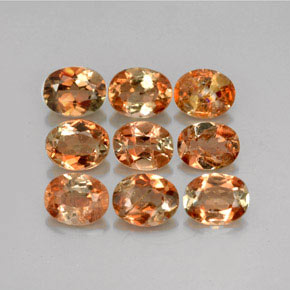 캐럿 천연 멀티컬러 안달루사이트 보석, 타원형 컷, 5.2×4.1 mm, VVS-VS