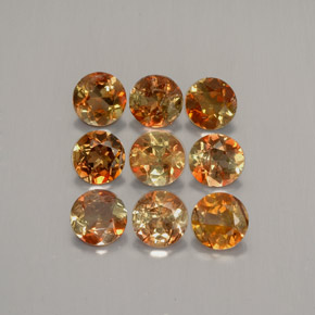 캐럿 천연 멀티컬러 안달루사이트 보석, 라운드 컷, 4.12 mm, VS