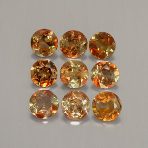 캐럿 천연 멀티컬러 안달루사이트 보석, 라운드 컷, 4.12 mm, VS