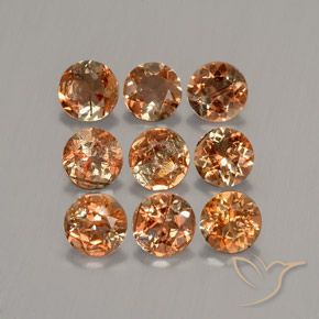 2.25ctw 자연스러운 다색 홍주석, 둥근, VS-SI