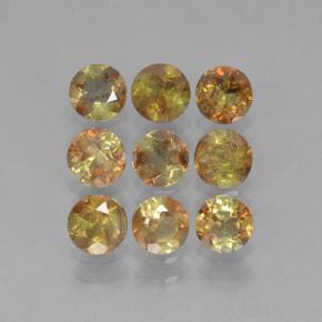 2.34캐럿 천연 멀티컬러 안달루사이트 보석, 라운드 컷, 4.04 mm, VS-SI