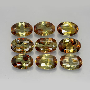 캐럿 천연 멀티컬러 안달루사이트 보석, 타원형 컷, 6×4 mm, VS-SI