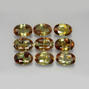 캐럿 천연 멀티컬러 안달루사이트 보석, 타원형 컷, 6×4 mm, VS-SI
