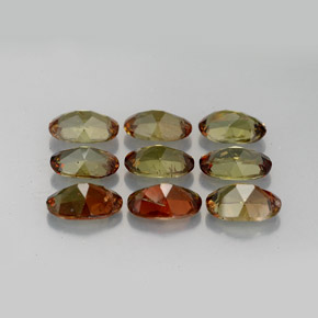 캐럿 천연 멀티컬러 안달루사이트 보석, 타원형 컷, 6×4 mm, VS-SI