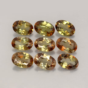 캐럿 천연 멀티컬러 안달루사이트 보석, 타원형 컷, 5.9×4.1 mm, VS