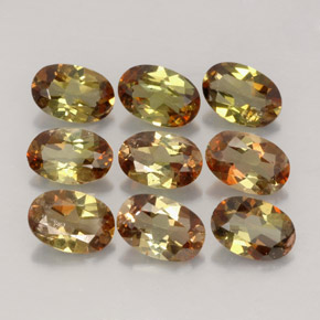 캐럿 천연 멀티컬러 안달루사이트 보석, 타원형 컷, 5.9×4.1 mm, VS
