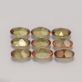 캐럿 천연 멀티컬러 안달루사이트 보석, 타원형 컷, 5.9×4.1 mm, VS