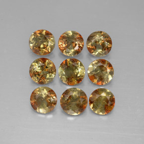 캐럿 천연 멀티컬러 안달루사이트 보석, 라운드 컷, 4.06 mm, VS-SI