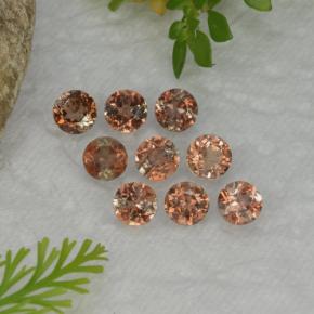 캐럿 천연 멀티컬러 안달루사이트 보석, 라운드 컷, 4.17 mm, VS-SI