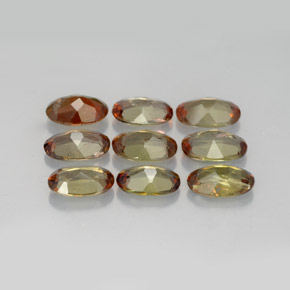 캐럿 천연 다색 홍주석 보석, 타원형 컷, VS-SI