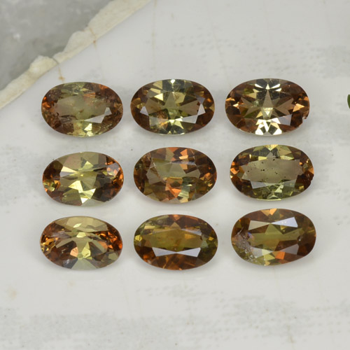 3.64캐럿 천연 멀티컬러 안달루사이트 보석, 타원형 컷, 6×4 mm, VS-SI