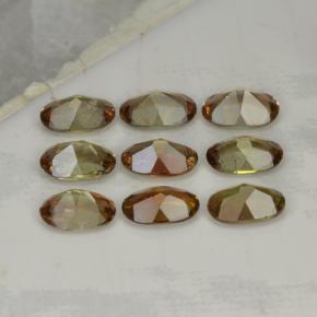 3.64캐럿 천연 멀티컬러 안달루사이트 보석, 타원형 컷, 6×4 mm, VS-SI