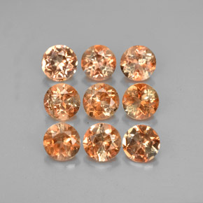 캐럿 천연 멀티컬러 안달루사이트 보석, 라운드 컷, VS