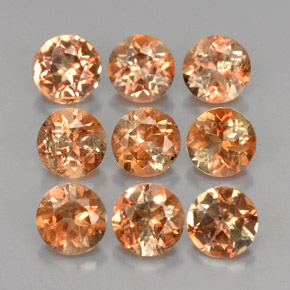 캐럿 천연 멀티컬러 안달루사이트 보석, 라운드 컷, VS