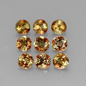 캐럿 천연 멀티컬러 안달루사이트 보석, 라운드 컷, 4.11 mm, VS-SI