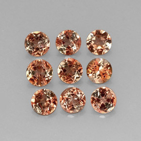 캐럿 천연 멀티컬러 안달루사이트 보석, 라운드 컷, 3.91 mm, VS