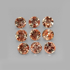 캐럿 천연 멀티컬러 안달루사이트 보석, 라운드 컷, 3.91 mm, VS