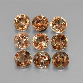 캐럿 천연 다색 홍주석 보석, 라운드 컷, VS