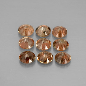 캐럿 천연 다색 홍주석 보석, 라운드 컷, VS