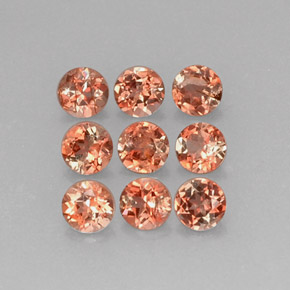 캐럿 천연 그린 피치 안달루사이트 보석, 라운드 컷, 4.02 mm, VS-SI