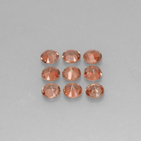 캐럿 천연 그린 피치 안달루사이트 보석, 라운드 컷, 4.02 mm, VS-SI