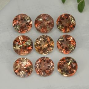 2.39캐럿 천연 멀티컬러 안달루사이트 보석, 라운드 컷, 4.08 mm, VS-SI