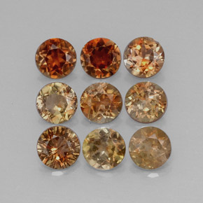 2.34캐럿 천연 멀티컬러 안달루사이트 보석, 라운드 컷, 4.09 mm, VS-SI
