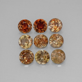 2.34캐럿 천연 멀티컬러 안달루사이트 보석, 라운드 컷, 4.09 mm, VS-SI