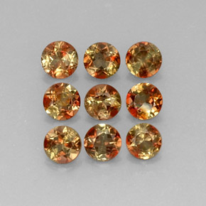 캐럿 천연 멀티컬러 안달루사이트 보석, 라운드 컷, 4.02 mm, VS-SI