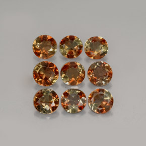 캐럿 천연 멀티컬러 안달루사이트 보석, 라운드 컷, 3.93 mm, VS