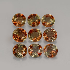 캐럿 천연 멀티컬러 안달루사이트 보석, 라운드 컷, 3.93 mm, VS