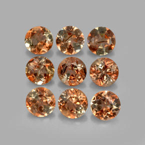 2.19캐럿 천연 멀티컬러 안달루사이트 보석, 라운드 컷, 4.05 mm, VS