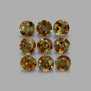 캐럿 천연 멀티컬러 안달루사이트 보석, 라운드 컷, 4.06 mm, VS