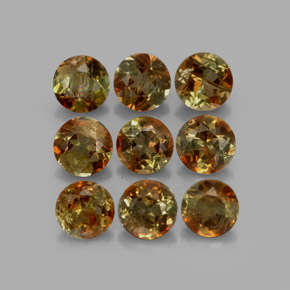 캐럿 천연 멀티컬러 안달루사이트 보석, 라운드 컷, 4.06 mm, VS