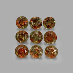 2.28캐럿 천연 멀티컬러 안달루사이트 보석, 라운드 컷, 4.12 mm, VS