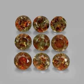 2.28캐럿 천연 멀티컬러 안달루사이트 보석, 라운드 컷, 4.12 mm, VS